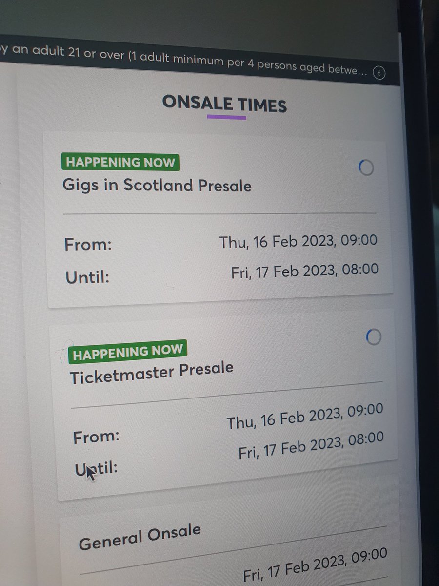 xe_no_pus's tweet photo. @TicketmasterCS the presale for Lewis Capaldi 30th August Edinburgh isn't working - been trying since 8:50 to get in queue, every time I'll get in, it'll say there's a small number of people in front of me, then when I'm "next", I get kicked out and back on the front page. Help?! https://t.co/tQuh5wEGTg