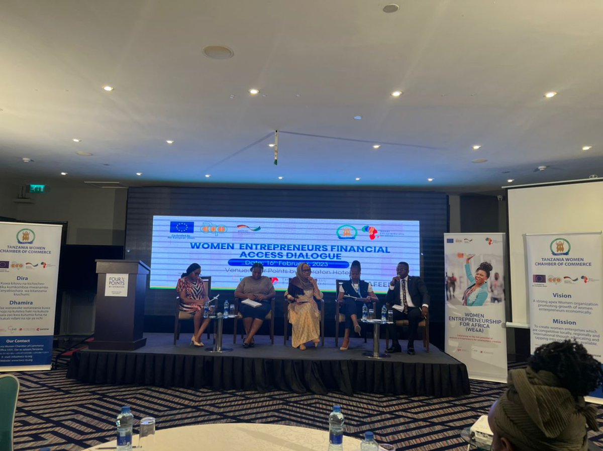 TanzaniaWomen's tweet image. On going panel session with #TBA ,#FSDT/#TAMFI and Women Entrepreneurs discussing on the missing link between women owned enterprises and traditional financiers #Banks.
"Strong holistic strategy to support women entrepreneurs ".
#WEE #Access2Finance.
@giz_gmbh #E4DProgramme