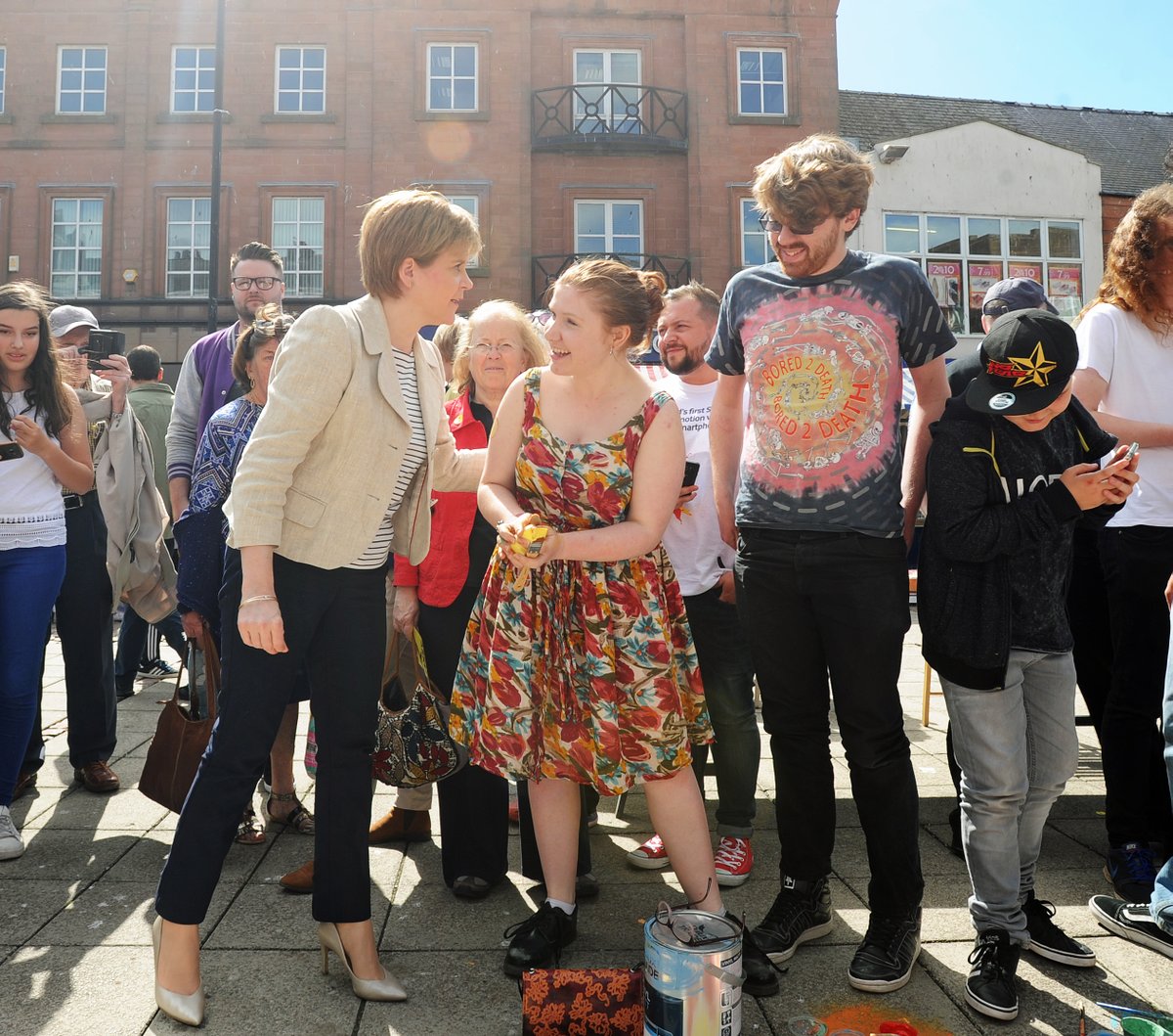 _mattbaker's tweet photo. Feeling sad but grateful for service of @NicolaSturgeon - a genuinely inspirational human. In Dumfries she spent time with our team + children, dealt with a small demo, greeted a whole square then left to visit 4 other towns that day. We were utterly entranced by her sincerity https://t.co/6qNJitsYMg