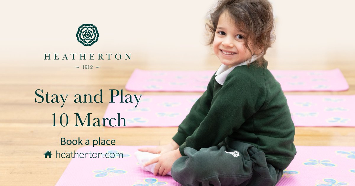 On Friday 10 March @HeathertonSch are opening their doors to families &amp; friends for a Stay &amp; Play event.
Come along for a morning of fun &amp; engaging activities, meet their specialist teachers &amp; see the inspiring Nursery environment.
➡Book your place at bit.ly/3WP65zP