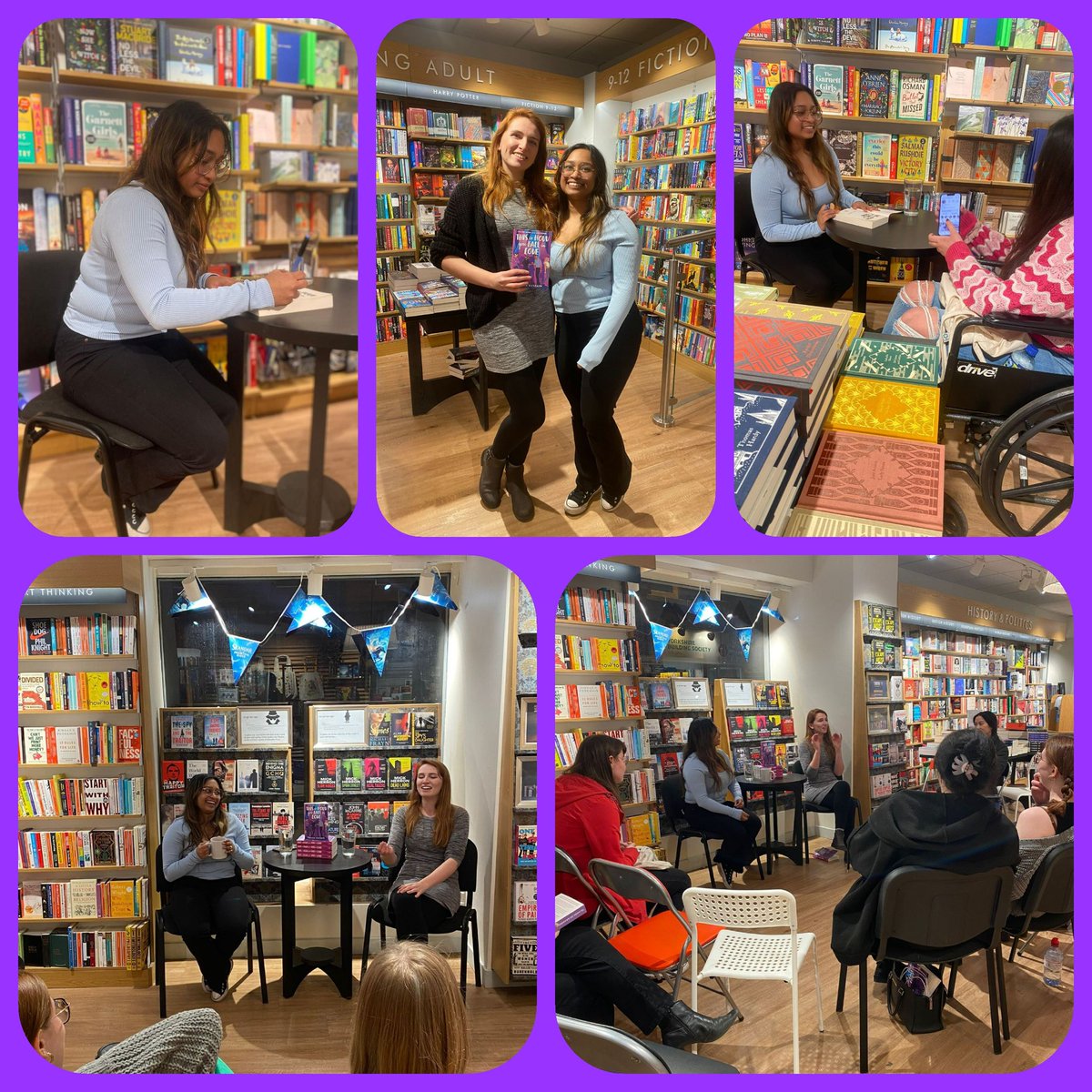 Waterstones829's tweet photo. Wonderful evening with @huanika. Thank you to all who came and thank you to Anika's husband for providing excellent photos! Also well done to our @JoannaClaire_S who will forever be known as EventBookseller for arranging it all! #YAromcom #thisishowyoufallinlove #copiesinstore https://t.co/yO6hgmjiup