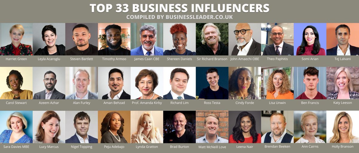 You don't have to be famous to make an impact. Amazing to be alongside some titans as one of @BLeaderNews Top 33 Business Influencers.
👏🏾 to the designer for putting me between Richard Branson & James Caan! And let's ignore this pic was three hairstyles ago 💇🏿 #antiracism