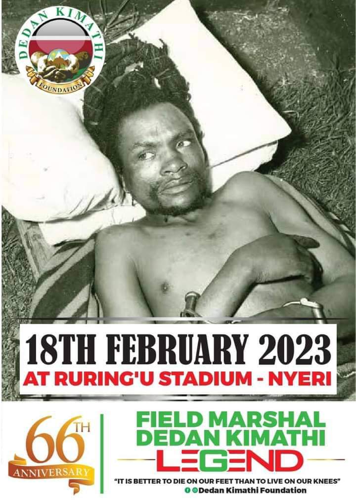 Join us On Feb 18, just afew hours from today, as  country marks the 66th Anniversary since Dedan Kimathi was killed. 
@CharityShekinah 
@KEFRIHQ 
@KeEquityBank  
@ClimateWorks
@WeDontHaveTime
@UswaeZainab3
#Trees4Heroes