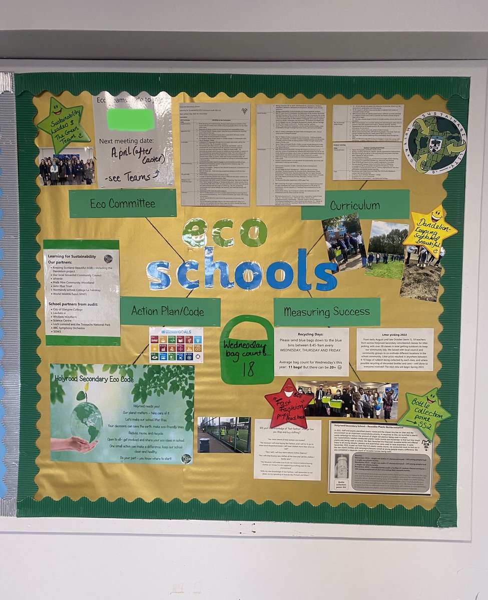 Lots of recent updates to our Eco notice board, please read when passing ♻️🌱thanks to all who helped ☺️ #LfSHolyrood #EcoSchools #aspirebelievecommunicate