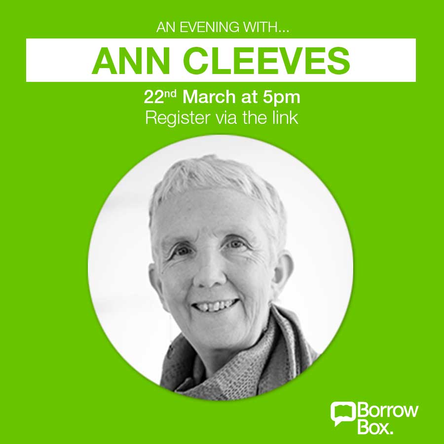 DurhamLibraries's tweet photo. Join us for an exclusive online event with bestselling crime author Ann Cleeves, the creator of TV’s Vera, Shetland and The Long Call. Hosted by @borrowbox - sign up using the link https://t.co/XAoDIW2Fbb
#DurhamLibraries #BorrowBox https://t.co/LW9KPowPh3