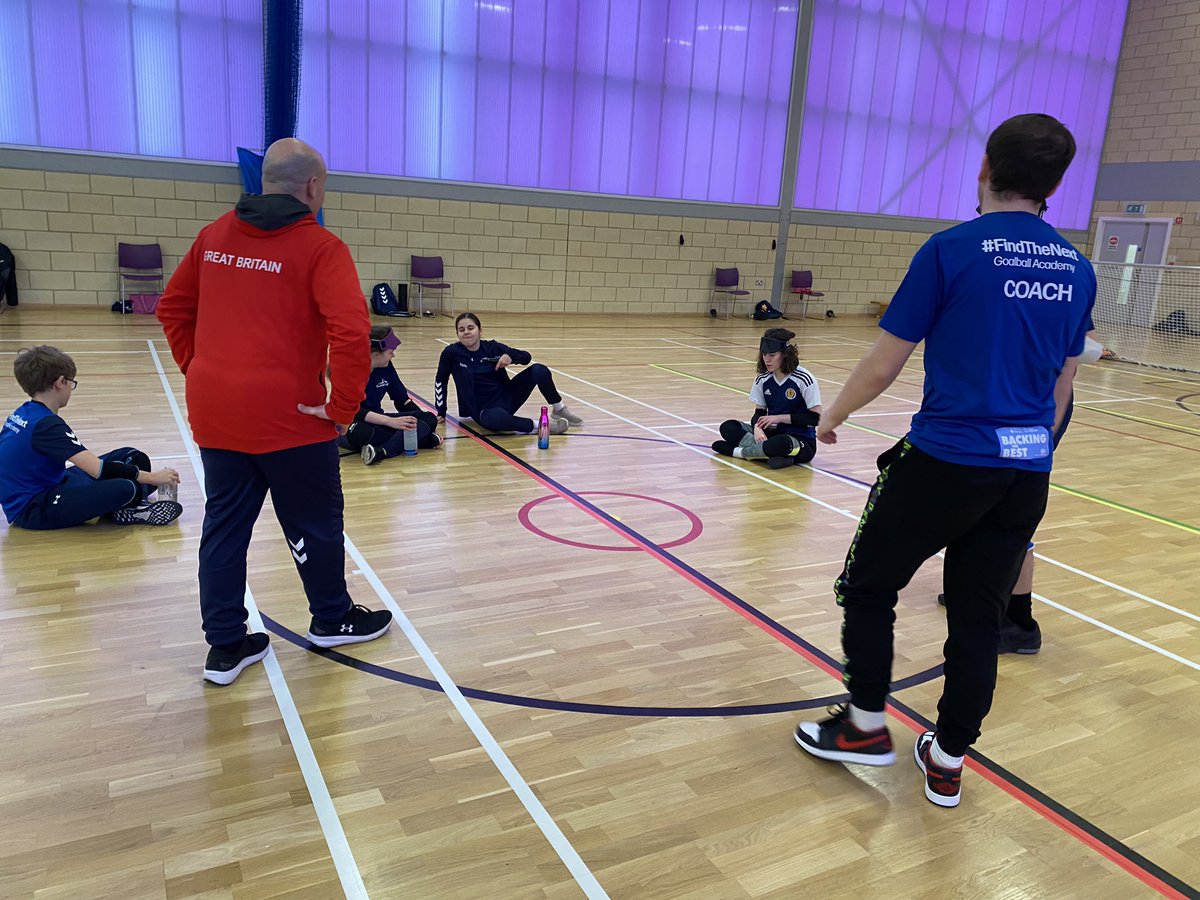 Alex_Cockerham's tweet photo. Day two of the next #FindTheNext Goalball Academy camp underway at @TheFactoryYPC !

On court, coaches Tommy &amp; Jack introduce this mornings activities. Meanwhile, off court @Nutrition_JR joins us and testing our senses!

#GoalballFamily🔵💙 @GoalballUK https://t.co/c1AOcJjCrU
