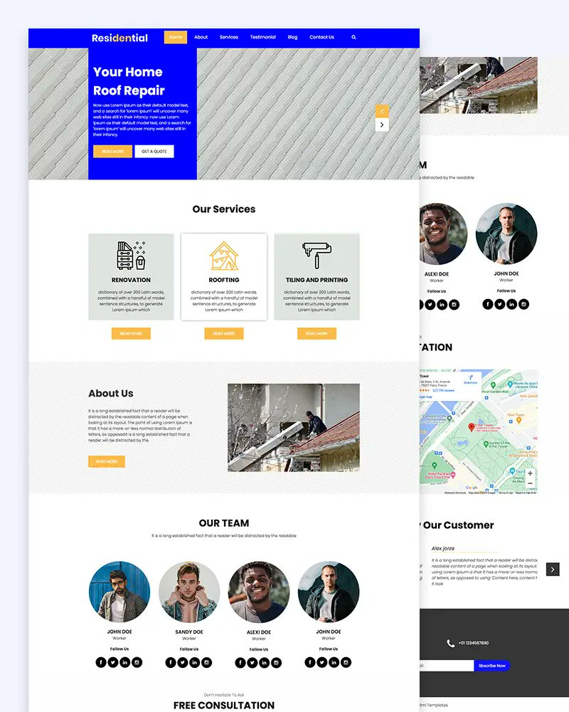 htmldotdesign's tweet image. Residential – Home Roof Repair Service template - #home #repair #service #roof #webtemplate #webdesign #ui #website #websitedesign #html #websitetemplate #webdesigner #template #graphicdesign #bootstrap #webdevelopment #html5
bit.ly/3XyXaCL