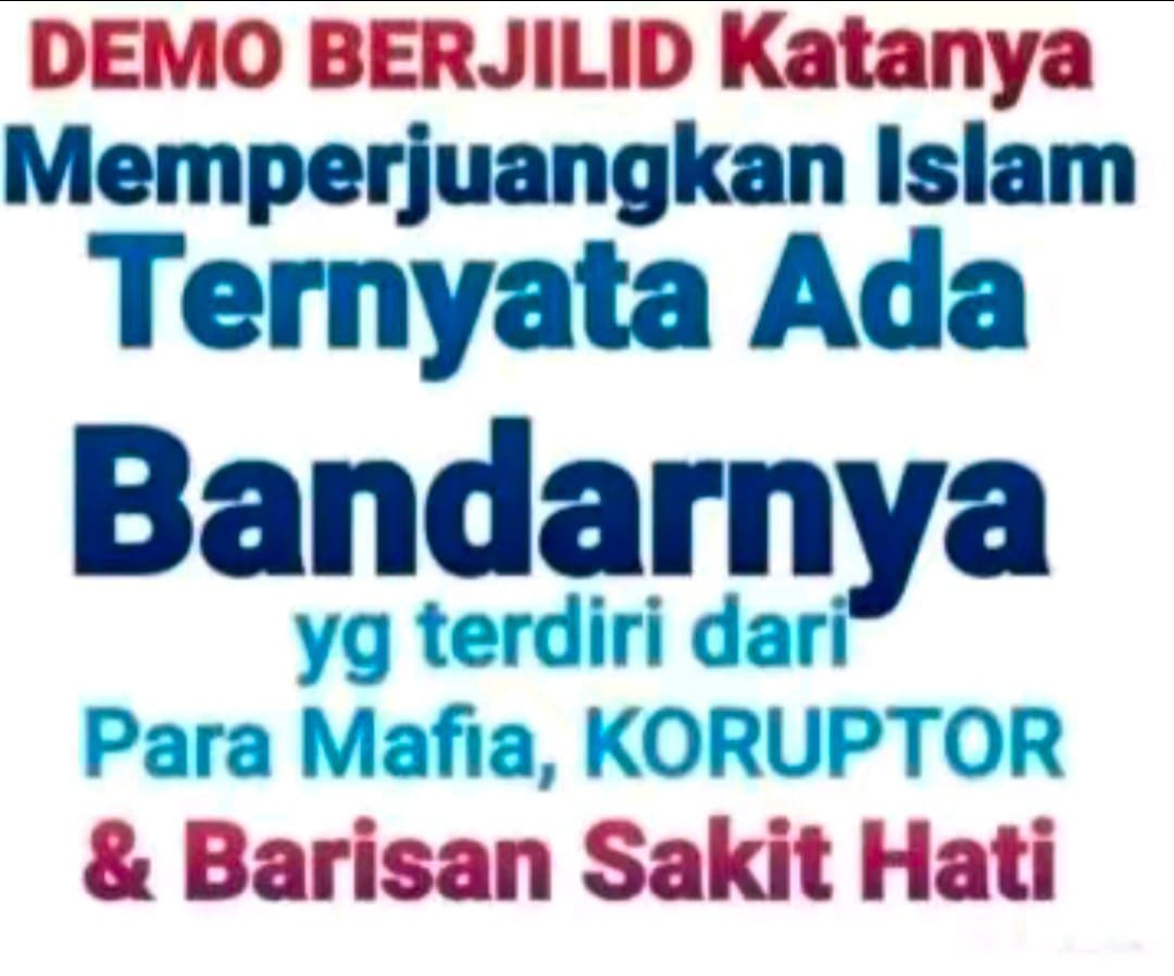 RatnaJk_2's tweet photo. Mereka saling melengkapi supaya ada keributan itulah yang diinginkan Bandar

Kalau pendemo yang diinginkan jatah nasbuk makan siang https://t.co/U7wNof3msM