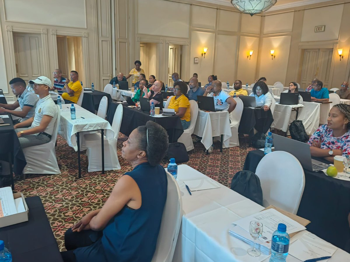NC_drpw's tweet photo. Coordination and Compliance Monitoring Unit of the Department is hosting a capacity building session with EPWP district and local  municipalities of the Pixley ka Seme and Frances Baard District at Flamingo Casino, Kimberley. 
#EPWP 
#TrendsettersInInfrastructureDelivery https://t.co/pI2uK4XlBe