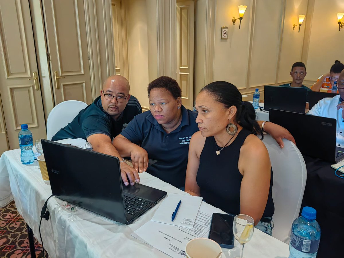 NC_drpw's tweet photo. Coordination and Compliance Monitoring Unit of the Department is hosting a capacity building session with EPWP district and local  municipalities of the Pixley ka Seme and Frances Baard District at Flamingo Casino, Kimberley. 
#EPWP 
#TrendsettersInInfrastructureDelivery https://t.co/pI2uK4XlBe