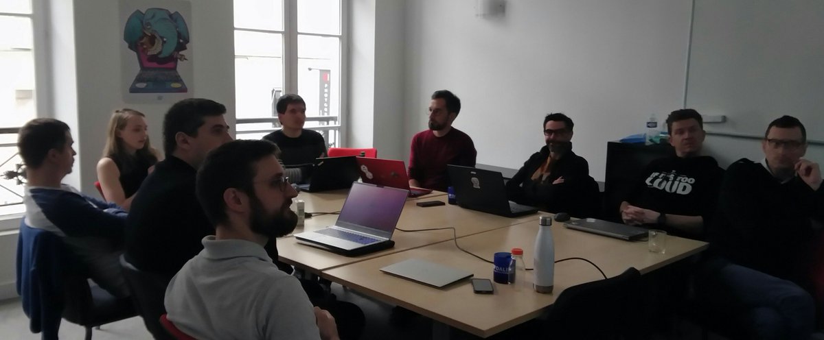 dalibo's tweet photo. Au lendemain de la #pgsession15, notre VIP Dév @melanieplageman nous fait l'honneur d'un #workshop dans nos locaux. Nos développeurs et DBA sont ravis de cet échange. Thank you so much Melanie!
#PostgreSQL #opensource #microsoft https://t.co/qgtqxAgx43