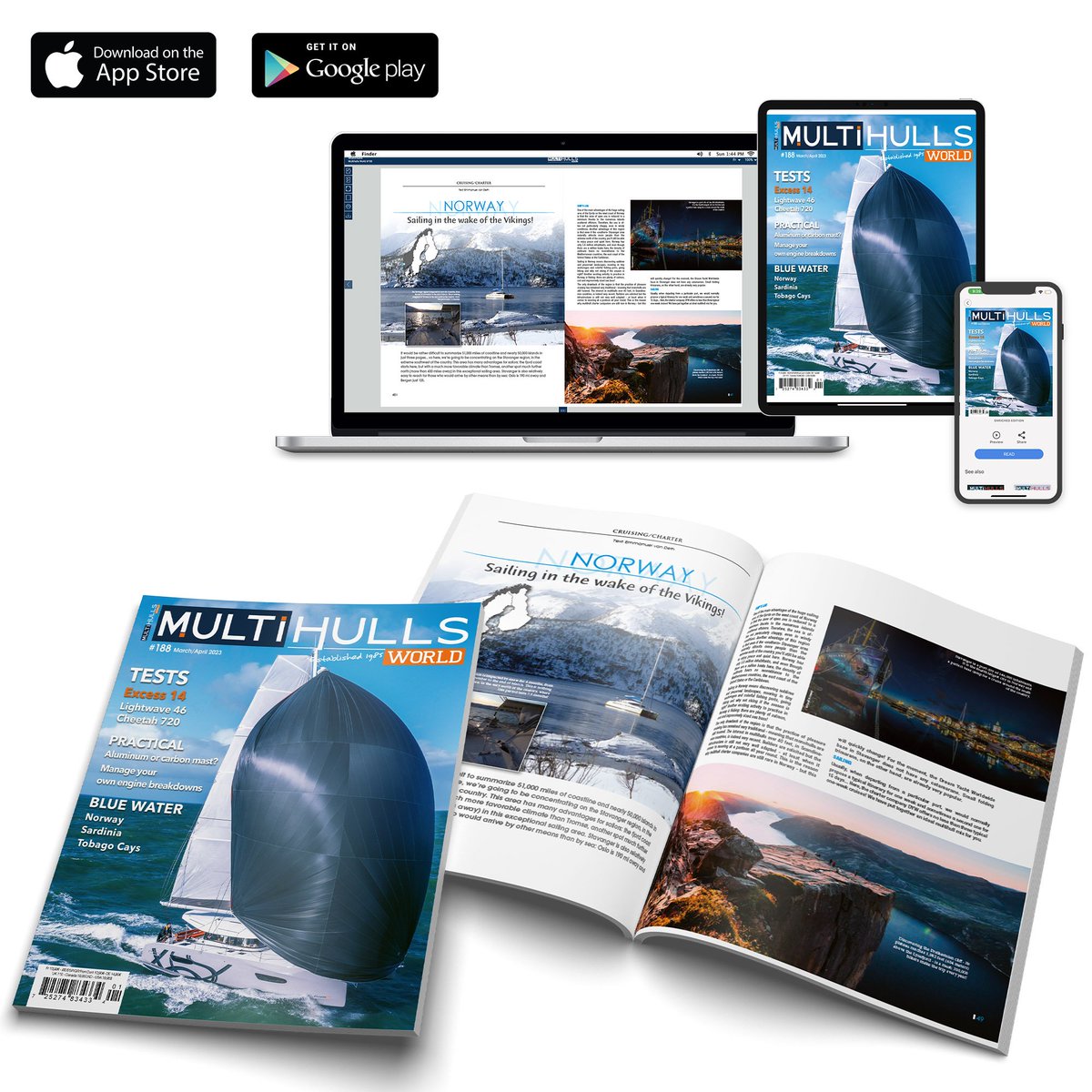 MultihullsWorld's tweet image. New Multihulls World #188 and Multicoques Mag n°217 are available online!

Discover this new edition ➡️ bit.ly/3K6NI6K

Enjoy reading! 

#multihull #sailing #multicoque #nautisme #voile