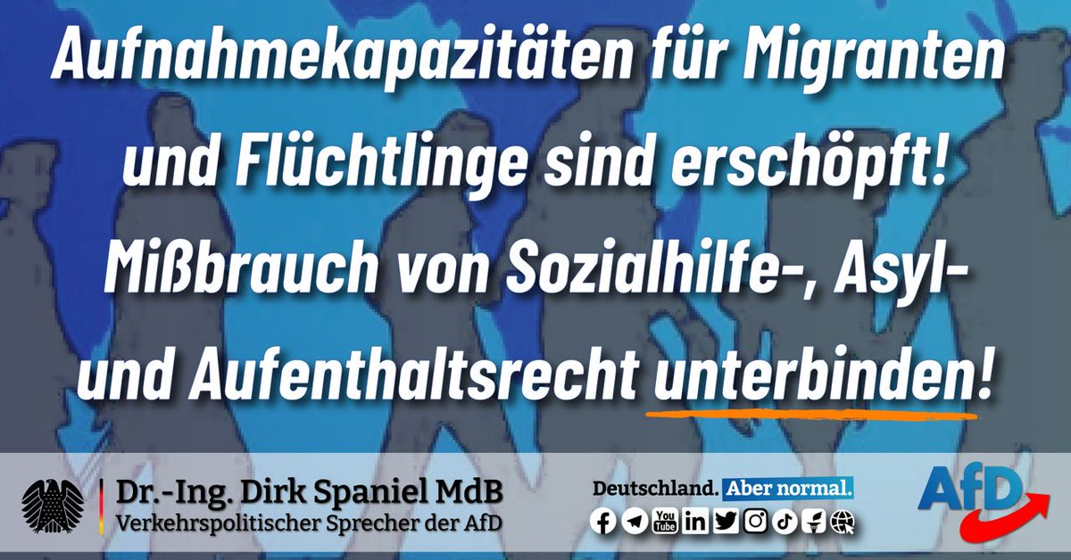 DirkSpaniel's tweet photo. Warum will bald die halbe Welt immer nur nach #Deutschland? Das Boot ist voll. Die #SozialKassen sind fast leer. #Schlaraffenland ist abgebrannt.

#Faeser und #Baerbock wollen per #SofortEinreise weiter #Türken und #Syrer aus dem #Erdbebengebiet holen...

https://t.co/MKRjyS09x2 https://t.co/P79tQKLPPj