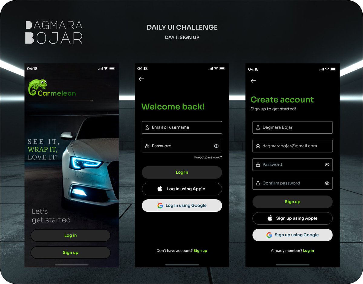BojarDagmara's tweet photo. Just joined the #100DaysOfUIDesign challenge and completed my first task - designing a signup page!
As a beginner, I would love to hear your feedback and suggestions to improve. 
Excited to learn and grow with this challenge! #UIDesign #DesignChallenge #FeedbackWelcome #Appdesign https://t.co/sNDZ6d2MFu