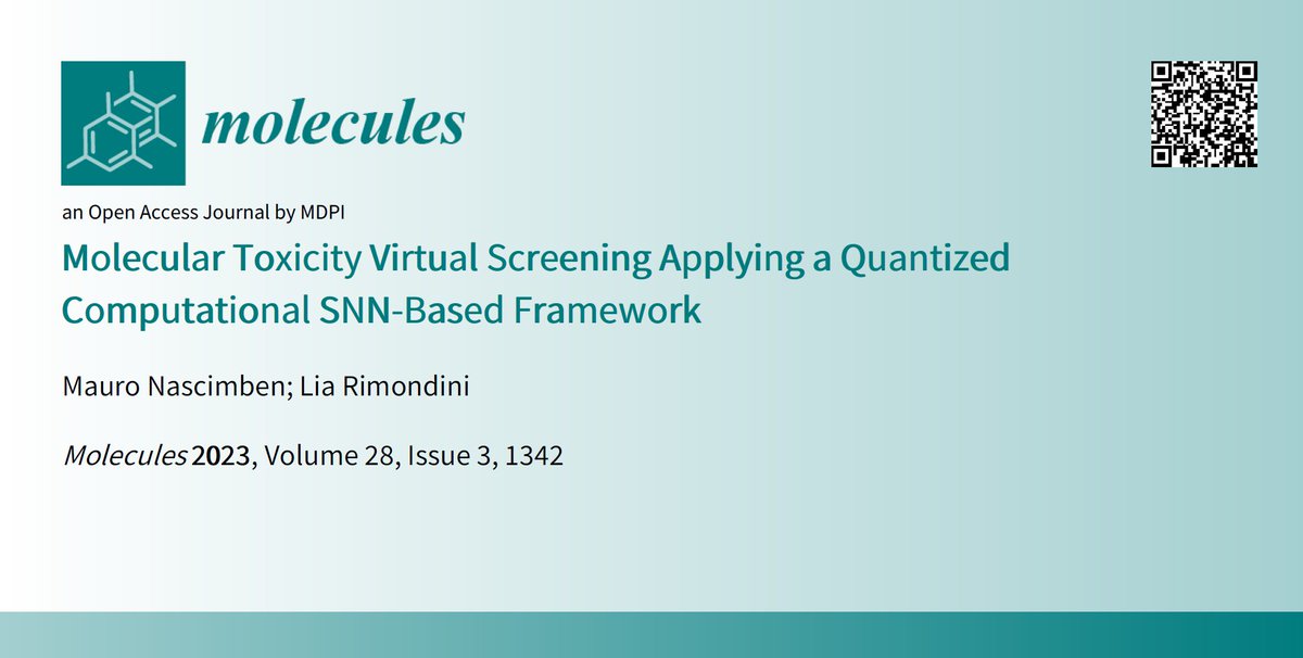 ESR Mauro Nascimben and Prof. @LiaRimondini from @UniAvogadro proposed and evaluated the application of neuroscience-inspired #Artificial_Intelligence for the virtual screening of compounds to the #chemoinformatics community. Take a closer look here: mdpi.com/1420-3049/28/3…