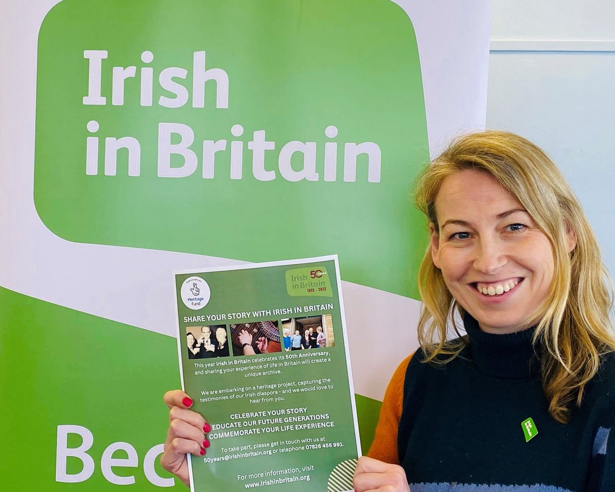 Call out for participants in our 50th anniversary heritage project - made possible with <a href="/HeritageFundUK/">The National Lottery Heritage Fund</a> funding

We now have printed posters for Irish centres &amp; clubs🙂

Email 50years@irishinbritain.org if you would like some posted✉️

#IrishinBritain50
👉bit.ly/IIB50Years