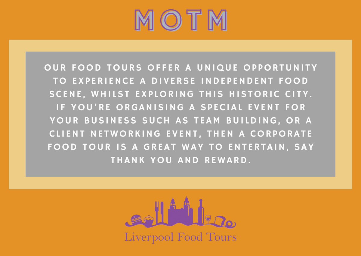 ProLiverpool's tweet photo. PL Member of the Month - @tours_liverpool  
https://t.co/lUp85tRJlq

#EventsLiverpool #FoodTours https://t.co/qLlrTh9Q4E