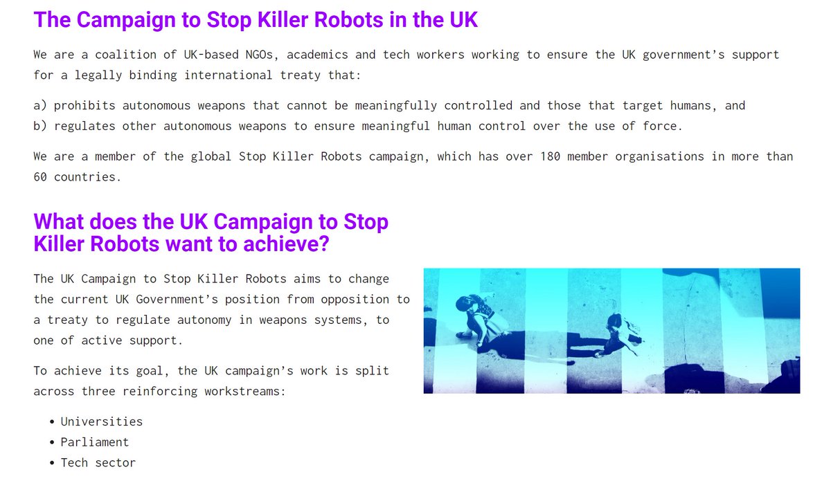 UNA-UK is a proud member of the global campaign to <a href="/BanKillerRobots/">Stop Killer Robots</a> and the <a href="/uk_robots/">UK Campaign to Stop Killer Robots</a> coalition.

Want to learn more about how #StopKillerRobotsUK members campaign in the UK to stop killer robots?

Head to the new website!
ukstopkillerrobots.org.uk/about-us/coali…