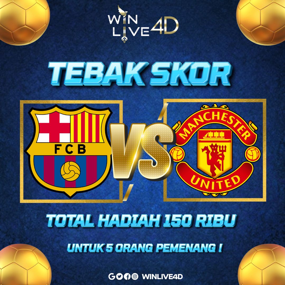 asalmenangaja's tweet photo. 🚨TEBAK SKOR🚨
 
@FCBarcelona vs @ManUtd 
 
Syarat:
- Tebak Skor dengan hastag( BARCA 2-1 MU #UELxWINLIVE4D )
- Follow @bangslots ,Retwets &amp; Like post ini
- 1 AKUN 1 TEBAKAN
- HADIAH E WALLET
- NAMA TEAM BEBAS
- PEMENANG DIUNDI

#BarcaMUFC #Barca #MUFC #ManchesterUnited  #UEL https://t.co/zJynZuqU7i