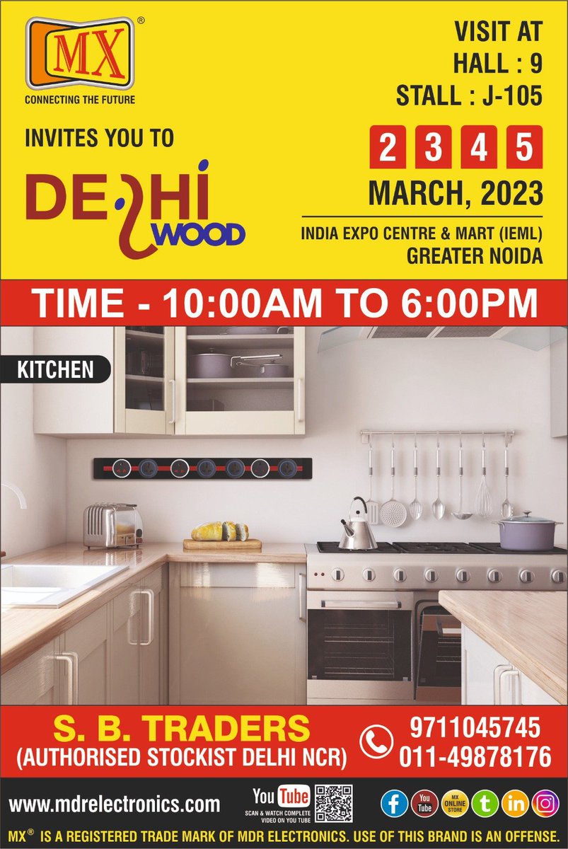 mx_electronics's tweet image. MX Invites you to the Delhi wood Exhibition 2023
In partnership with S.B. Traders
Your Gracious Presence will boost our Moral, Please ensure your availability.

#mxmdrtechnologies #makeinindia #electronicslovers #electronics #mikesandspeakersindia #electronicsmumbai