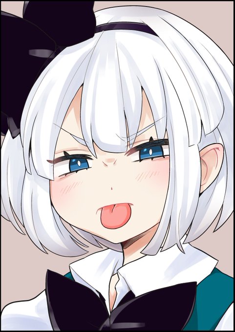昔描いたあかんべみょんちゃんまた東方絵描ける機会ができたのでわくわくです 