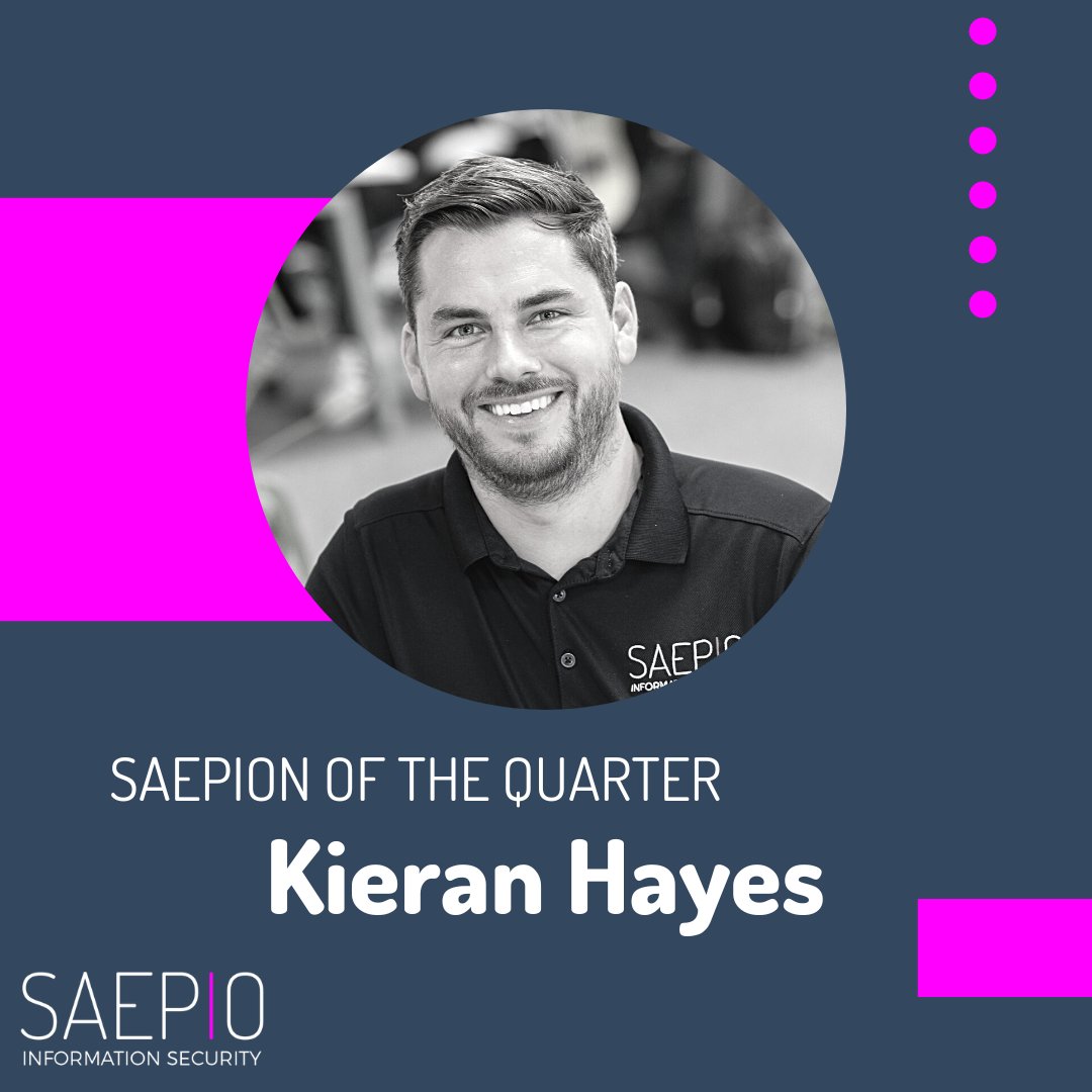 This quarter, the Saepion of the quarter has been awarded to an individual that is committed to his role and always has a big positive impact on Saepio’s culture and our community. This isn’t just what we think Kieran Hayes, your peers think so too! Congratulations Kieran😁
