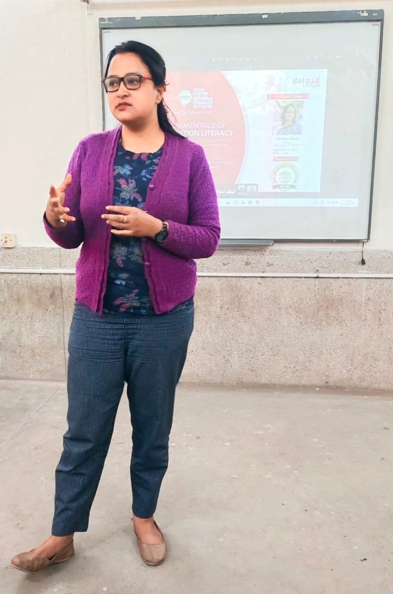 antarabose5's tweet photo. #FactShalaLearning continues in 2023 with Jamshedpur Women's University and Karim City College.
@data_LEADS
@Surbhinangia @GoogleNewsInit
#medialiteracy #FactCheck https://t.co/QviwR6TQYf
