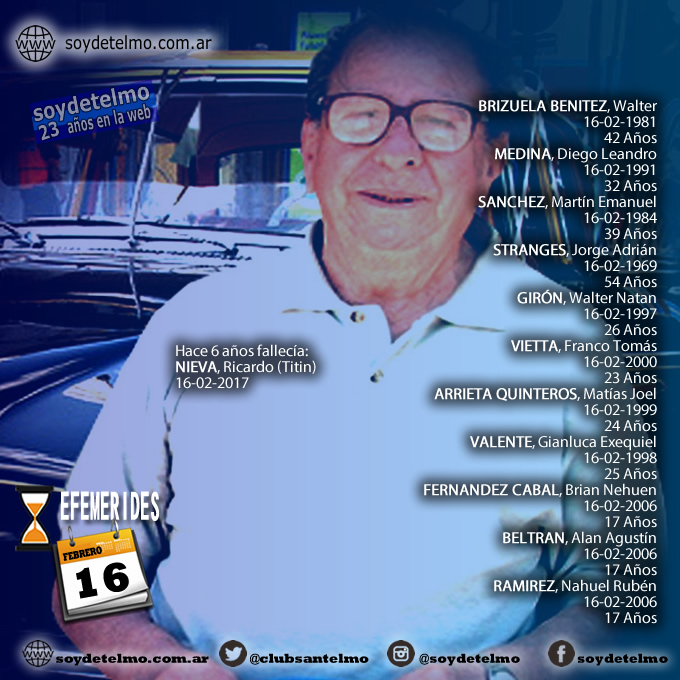 clubsantelmo's tweet photo. ⏳ #Efemerides 🗓️ #febrero 16 https://t.co/WKaSEoE3Os