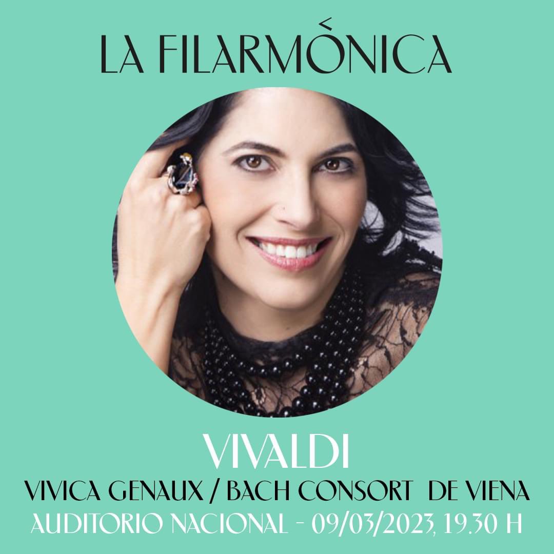 La mezzosoprano Vivica Genaux y el Bach Consort de Viena llegan a La Filarmónica para ofrecernos un delicioso programa dedicado a las Arias y Las Cuatro Estaciones de #Vivaldi 🎻🎶

📌 Auditorio Nacional de Música
🗓️ 09/03/2023 - 19:30h
🎟️ lafilarmonica.es