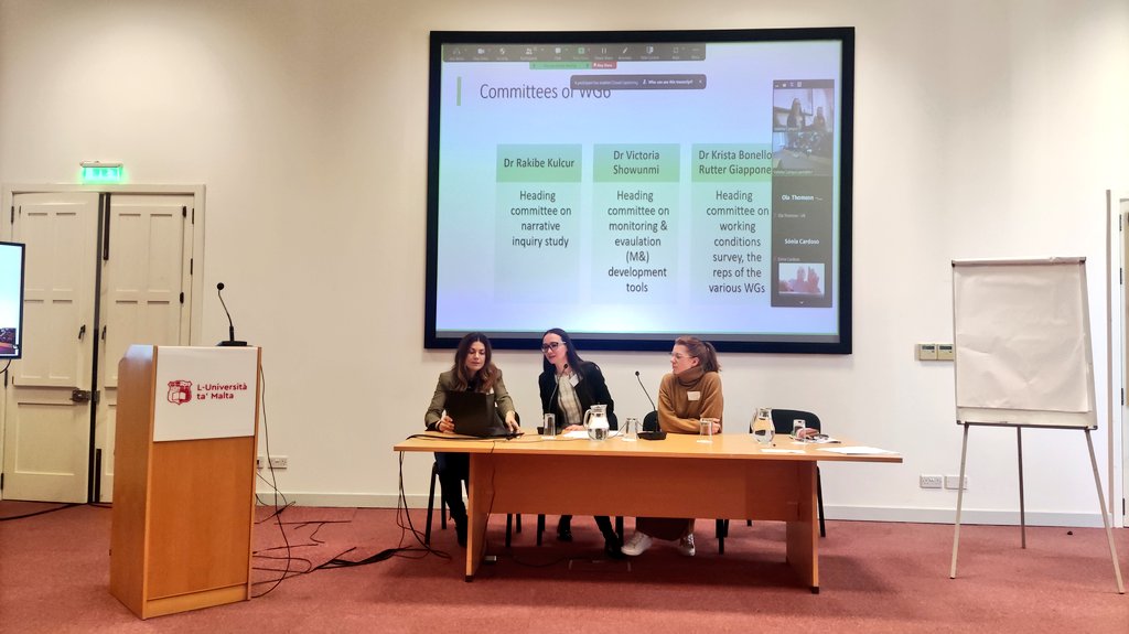 gender_voices's tweet photo. Liva Grinevica, @MariaBrown1919 and Anneleen Mortier present the progress of WG6 "Monitoring &amp; Evaluation" #VoicesAnnualMeeting23 https://t.co/fePNbjb9Bb