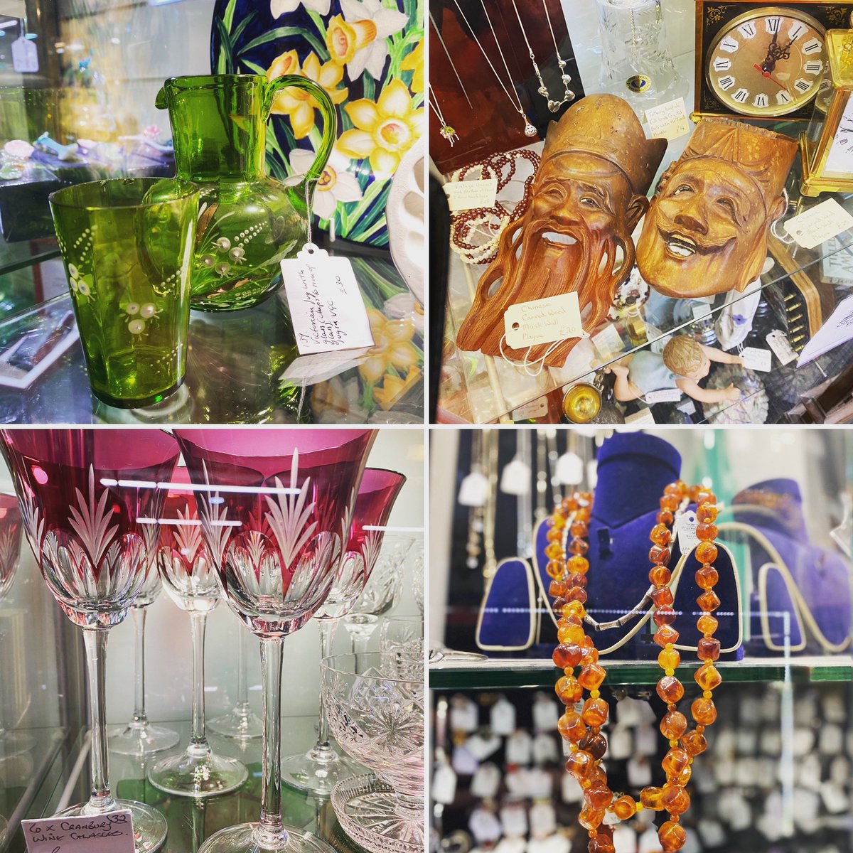 astraantiques's tweet photo. We are now open until 5pm…… #decodencecafe #antiquescollector #antiquecentreinlincolnshire #cranberryglass #victorianglass #chinesemasks #carvedwoodenmasks #ambernecklace #astraantiquescentre #hemswell #lincolnshire https://t.co/ounCdsYEK7