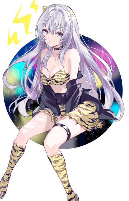 #藍月なくるへfan art!ソックスもラムちゃん風にしてみたとっても良い曲&お歌なので聴いてね〜! 