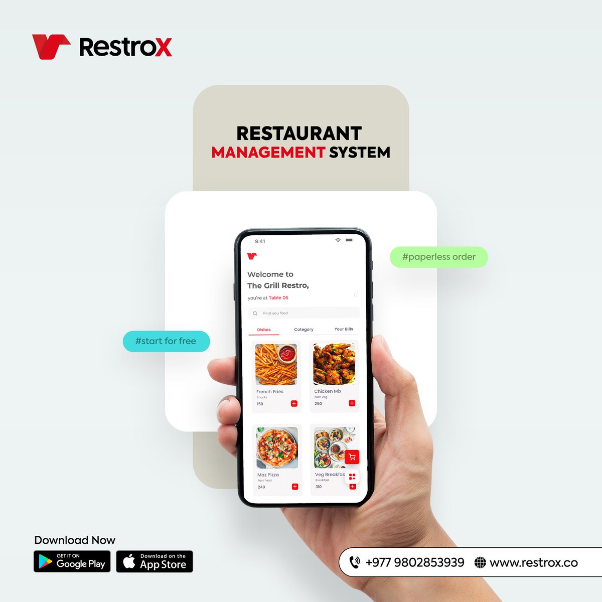 RestroX_'s tweet photo. RestroX 

To manage your restaurant with ease, download the free RestroX App. One app is enough to manage your whole restaurant.

Now available on both the app store and play store.

Click the links below to Download the App👇
https://t.co/dfIthSAd8a
https://t.co/IhoyfWX71s https://t.co/BLWDWo999f