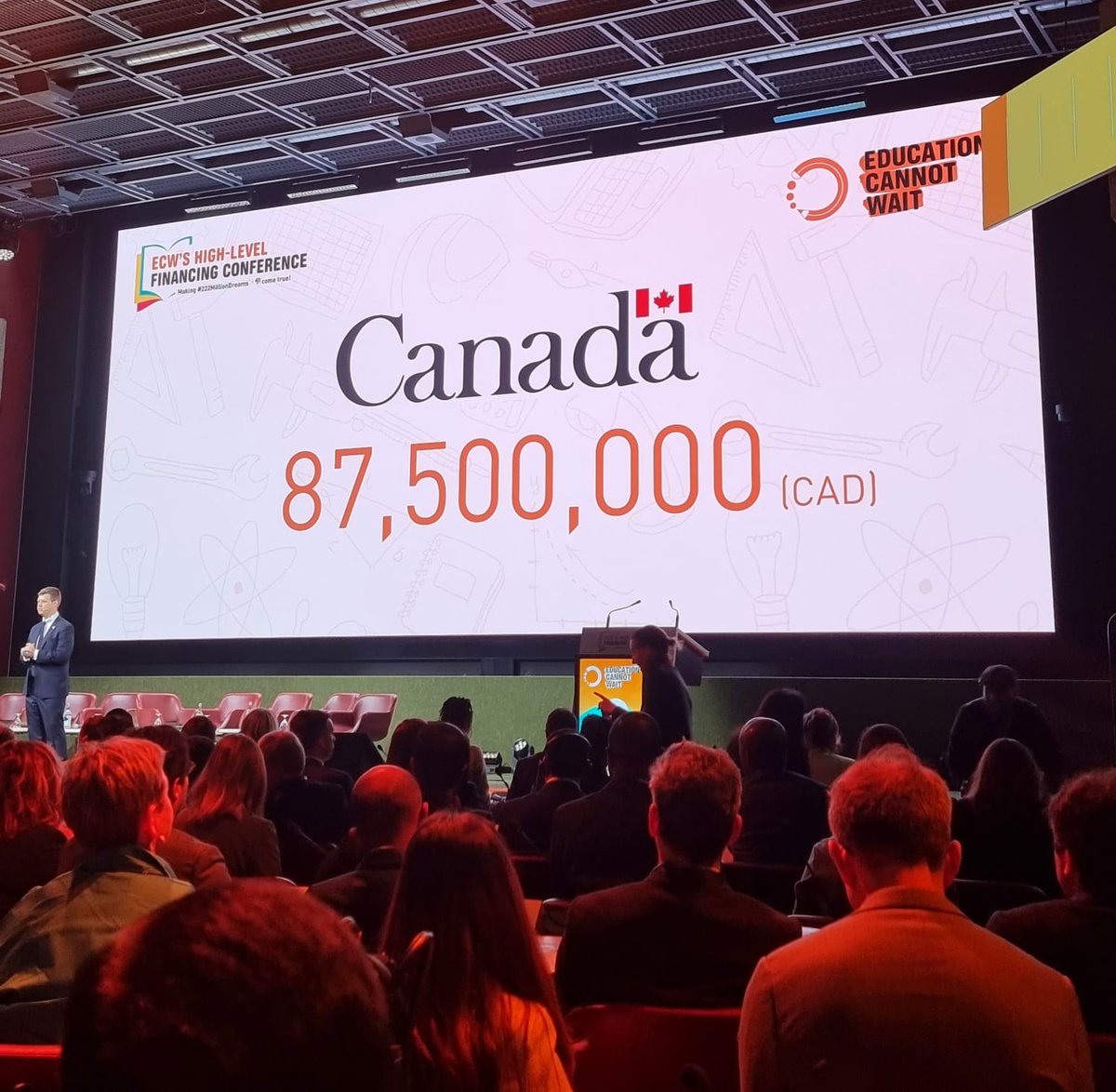 Canada has donated 87.5 million usd towards Education in Emergencies
Thank you Canada
@EduCannotWait 
#HLFC2023 #EducationCannotWait 
#EducationInEmergencies