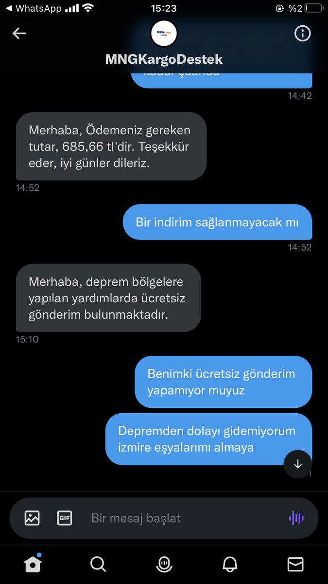 fathkls's tweet photo. Yeni alınan karar ile Elazığda 11. İl olarak afet bölgesine dahil edilmesine rağmen İzmirden elazığa depremden ötürü yurtta kalan eşyalarımı arkadaşlarım gönderdi , fakat 700 Tl gibi bir fiyat ile karşılaştık mng çözüm sağlamıyor @UABakanligi @UABsosyal @uhdgm_uab @MNGKargoDestek https://t.co/rGESX38jz3