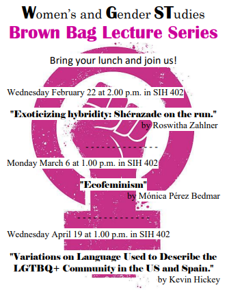 #womenstudies and #genderstudies Brown Bag Lecture Series @SLUMadrid 

👀see info below👇