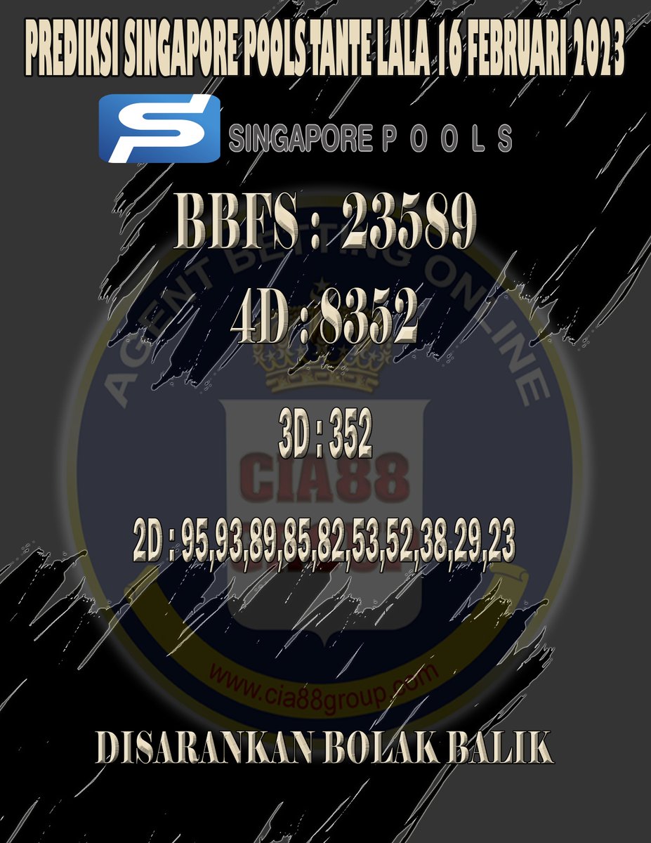 LalaMarcia3's tweet photo. 🇸🇬 *Prediksi hari ini yah Sayangg 16 FEBRUARI 2023 SUDAH READY*😘 🇸🇬
yang gak pelit bagi-bagi prediksi 👉🏻 👉🏻 https://t.co/oO3fFzriU3
😉🤩🥰 https://t.co/fzEOMU6nRq
