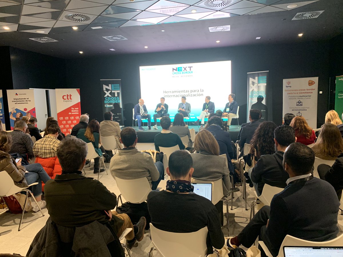 rubenbaston's tweet photo. Mesa de herramientas de internacionalización con @pedroabad  de @M4CAcademy, @mariofontan de @BigBuy_Commerce, @CTTExpressES, Bergner Europe y Leds C4 #NEXTCrossBorder https://t.co/4EhiuSyZLe