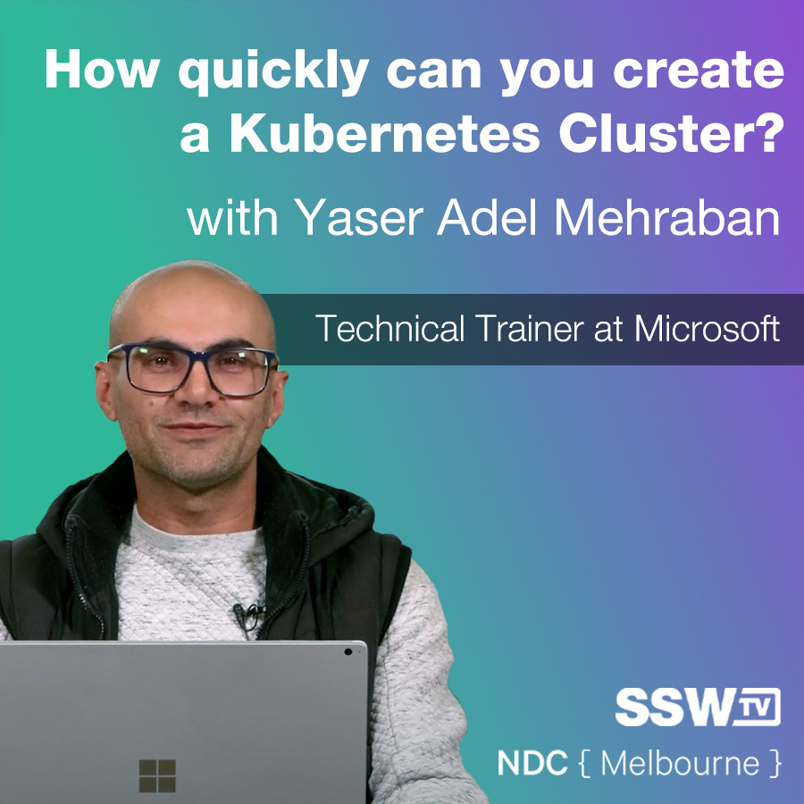 SSWChina's tweet image. 🇦🇺🎥 New video: How quickly can you spin up a #KubernetesCluster? @Microsoft Technical Trainer, @yashints, shows us how quick and easy it is to create #Kubernetes clusters with #Azure. Watch the #demo here ➡️ youtu.be/WtfU4LfNbSk