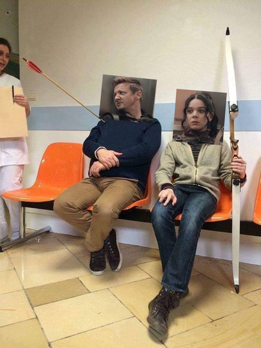 (เอาใหม่)

พยาบาล : คุณคลินท์ บาร์ตัน คุณเป็นอะไรมาคะ
เคท : เขาเป็นอเวนเจอร์ส.. อ่า เขาโดนยิง อันที่จริงฉันยิงฮอว์คอาย 
คลินท์ : ไม่ๆ
เคท : ฉันยิงเขาถูกแล้ว
คลินท์ : ไม่ต้องพูดเลย..

<a href="/ClintBarton_TH/">Clint Barton</a>