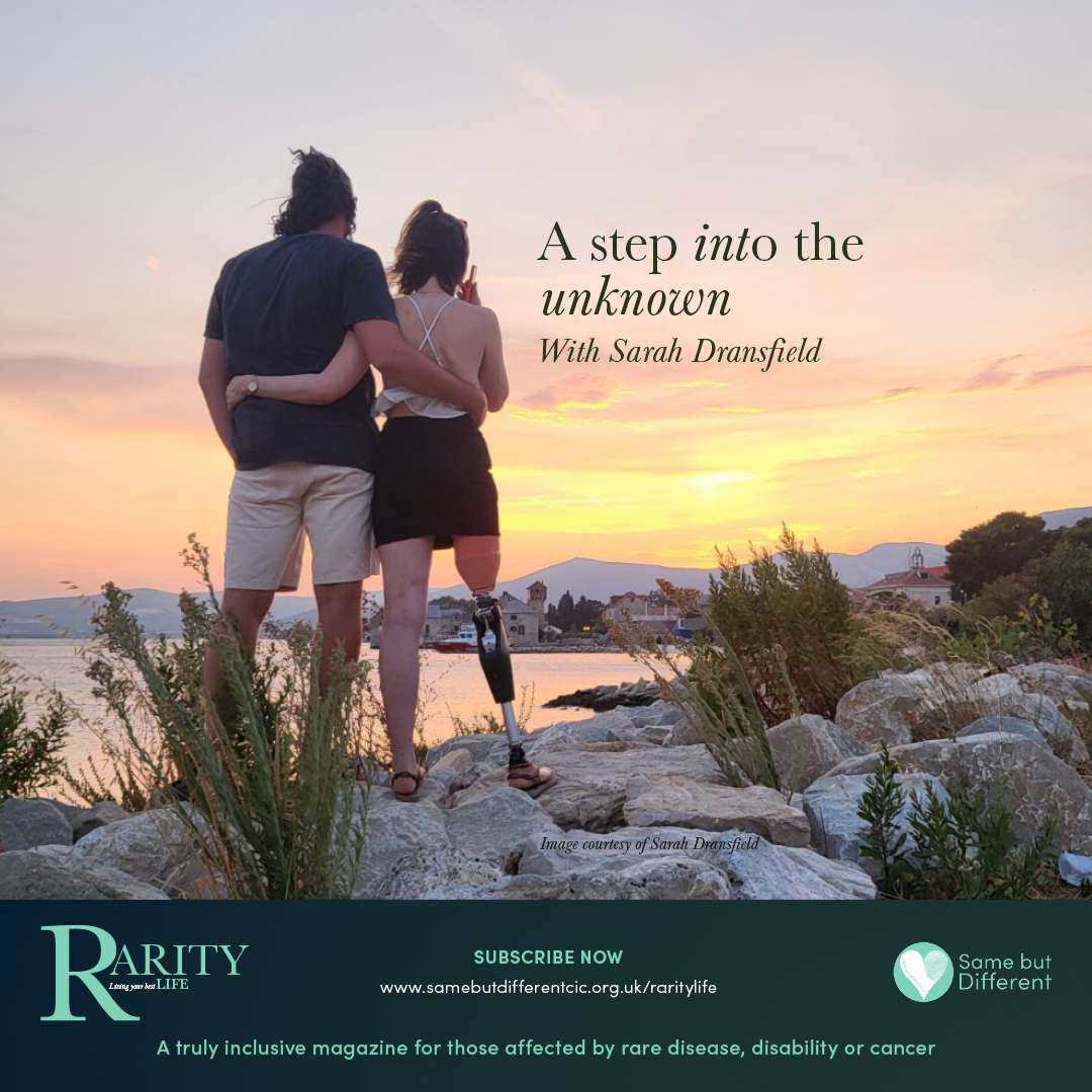 “Uncertainty is scary but then having cancer has also made me live my life to the full”

Read more about Sarah in #RarityLife:

samebutdifferentcic.org.uk/raritylife

#shareyourstory  #cancer  #osteosarcoma  #NationalLotteryHeritageFund 

<a href="/SDransfield/">Sarah Dransfield</a>
<a href="/Sarcoma_UK/">Sarcoma UK</a>
@lauracranetrust
<a href="/LimbPower/">LimbPower</a>