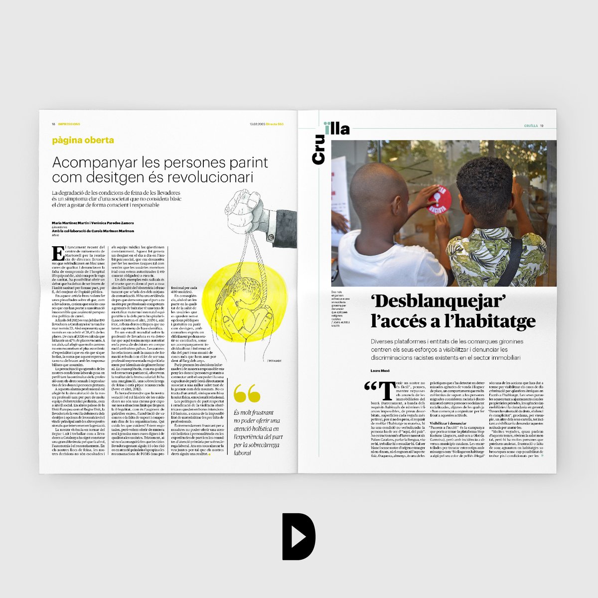 La_Directa's tweet photo. #DirectaPaper | Al #CRUÏLLA, un reportatge d'@Aix_Lau sobre el racisme i les discriminacions en l'accés a l'habitatge, un dret fonamental vulnerat per a gran part de la població. 

📷 Fotografies de @martiboigues

▶️ https://t.co/9O1erORLsC
#Directa563 https://t.co/D3XcqRJgON