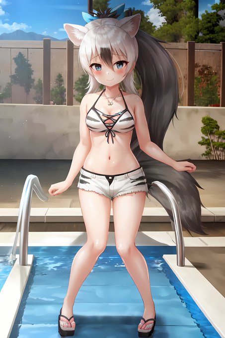 AI描きプログラムでアードウルフの水着姿を作ってみました。 オオタカと同じ方法で学習しましたが、やはり似たような結果が出ました。

#けものフレンズ
#stablediffusion 
#AIイラスト 