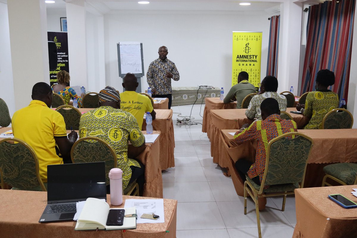 amnestyghana's tweet photo. Training workshop ongoing for newly appointed National Standing Committee and Regional Coordinators.
#oneamnesty
#NAPNSC https://t.co/Av0fmykz9Q