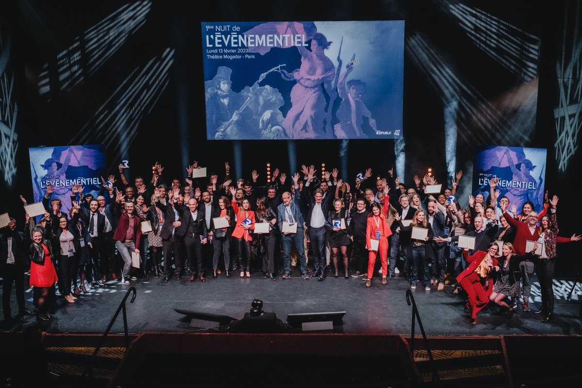 🎉Le monde de l'événementiel a répondu présent et était réuni lundi au théâtre Mogador pour la Nuit de l'Evénementiel.

Plus de 1200 professionnels ont assisté à la cérémonie où 30 lauréats ont été récompensés par un jury exceptionnel.

Un grand merci, vive l'événementiel 👏