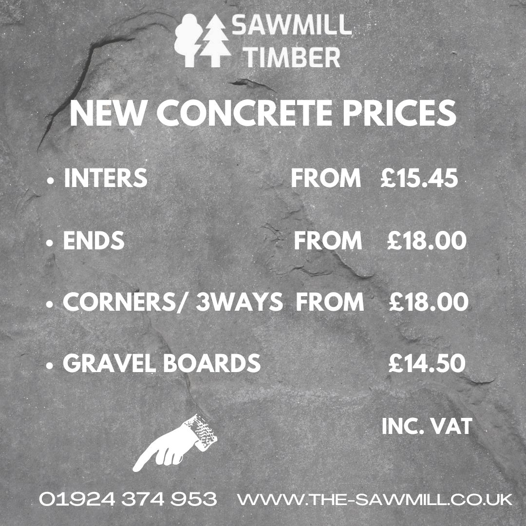 SawmillUk's tweet photo. Post sizes from 4'6" to 8'9".
Gravel boards in Rock faced & Smooth. π
#concrete #concreteposts #gravelboards #instock #fence #fenceinstallation #sawmill #timber #wakefield https://t.co/N5WOaCjsZE