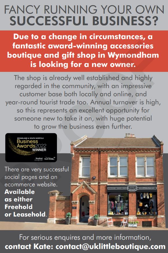 Amazing local business opportunity...
#wymondham #southnorfolk #southnorwich #businessopportunity #uklittle.boutique