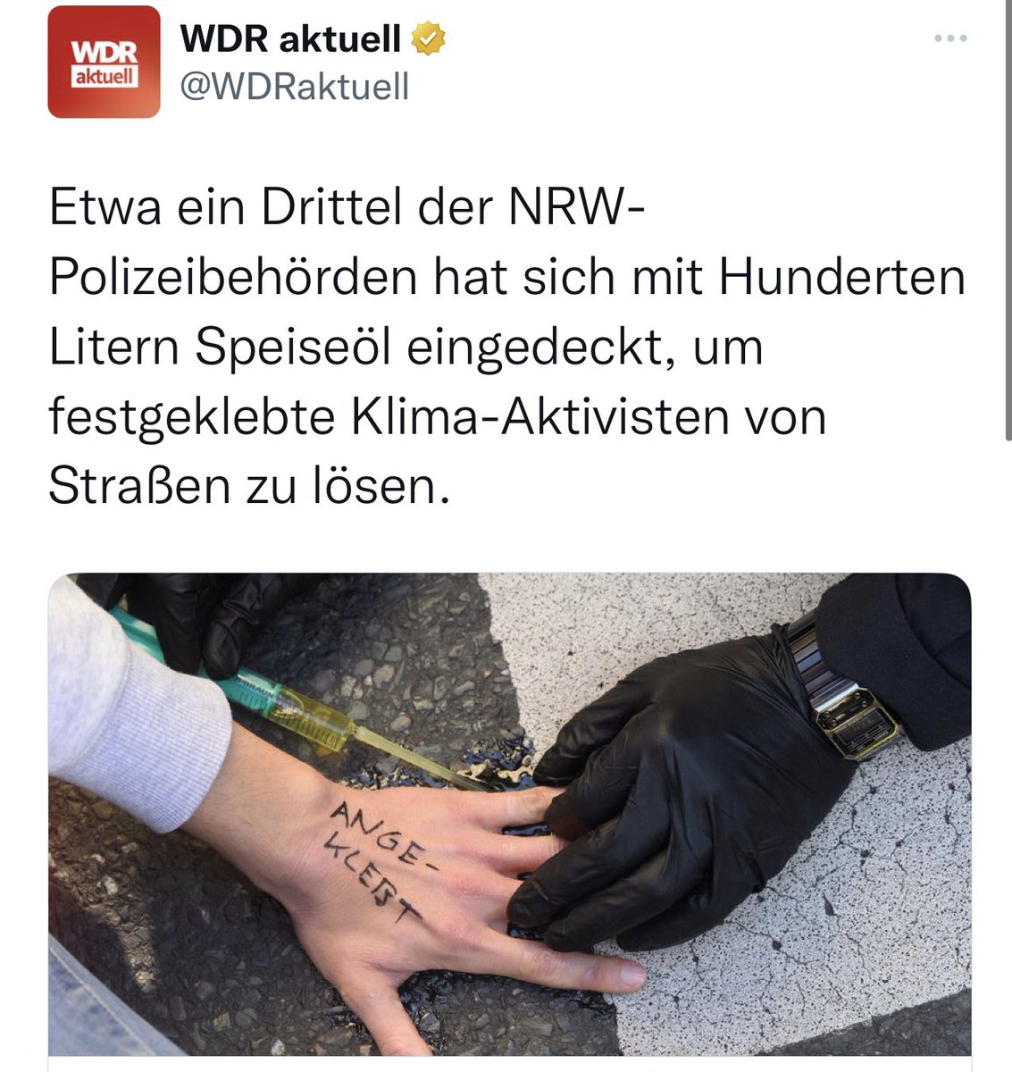 DanniPilger's tweet photo. Deswegen ist das #sonnenblumenöl so teuer #hamstern #Klimakleber #lastgeneration #nrwe #nrw #sekundenkleber #speiseöl https://t.co/YS0kOt0REz