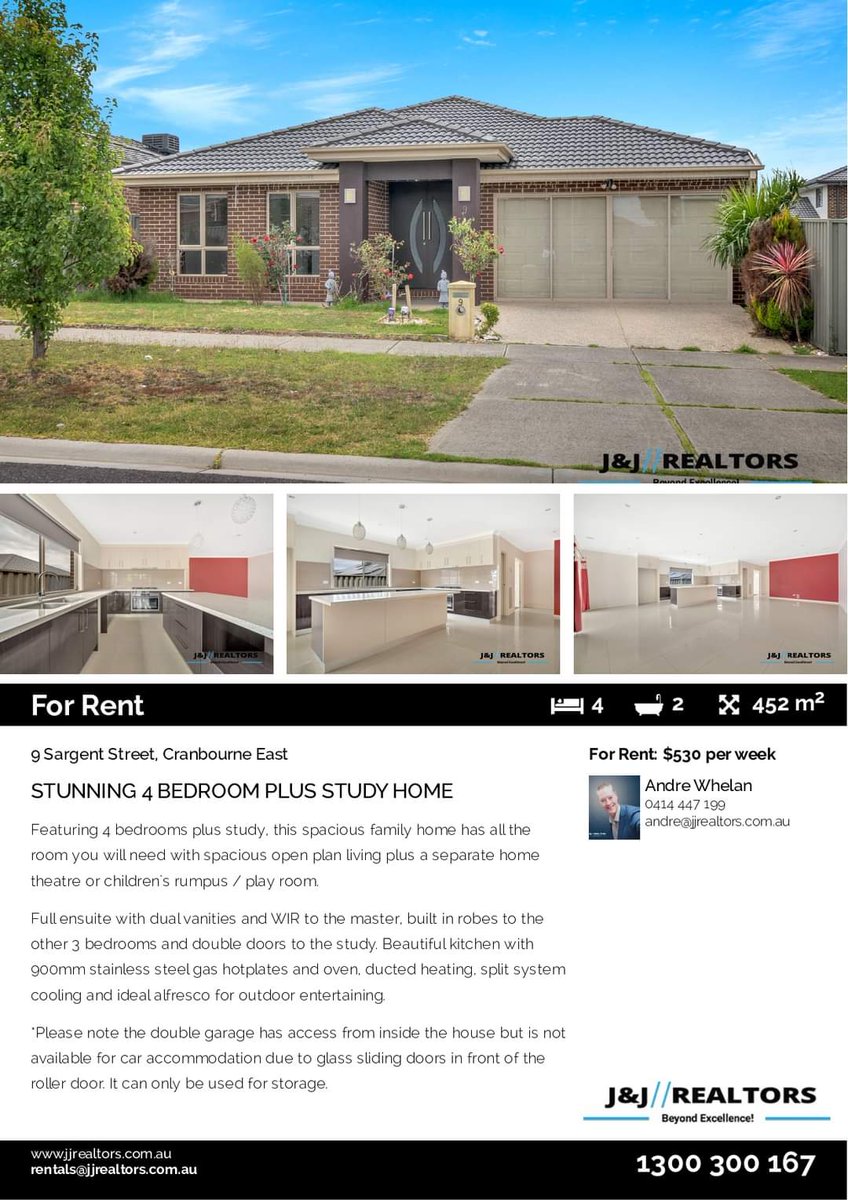 andre_whelan's tweet photo. Yet another fantastic rental opportunity!
4 bedrooms plus study, 2 large living areas, brilliant kitchen and outdoor area.

$530 per week - more info at https://t.co/1Kg44n4OyV

Contact us today for personal and professional attention 1300300167 https://t.co/RiGugxqM0L