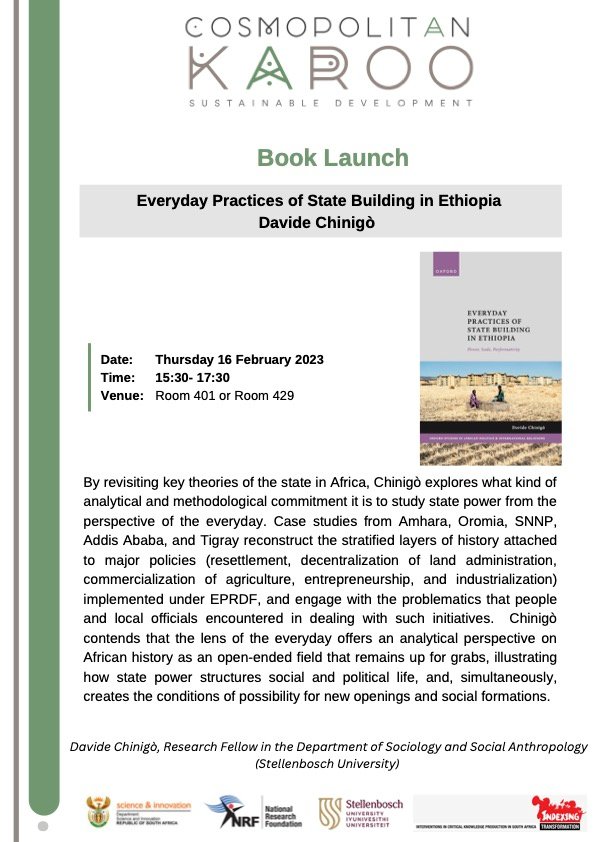 Very excited to present my book #EverydayPractices of #StateBuilding in #Ethiopia this afternoon (2.30pm CET) at Stellenbosch!  You can join online: teams.microsoft.com/l/meetup-join/…